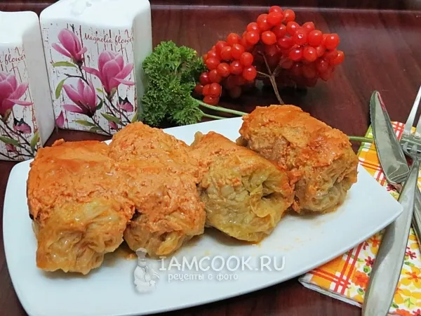 Фото блюда: Голубцы в духовке на противне