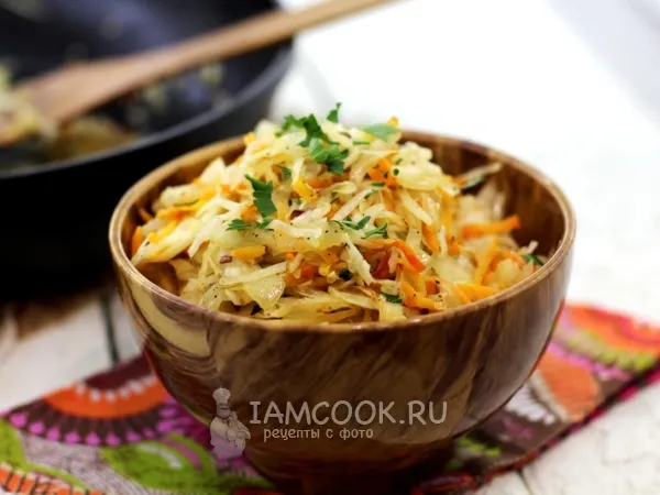 Фото блюда: Жареная квашеная капуста