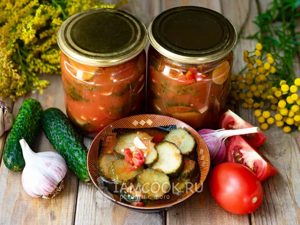 Фото блюда: Салат из огурцов по-грузински на зиму