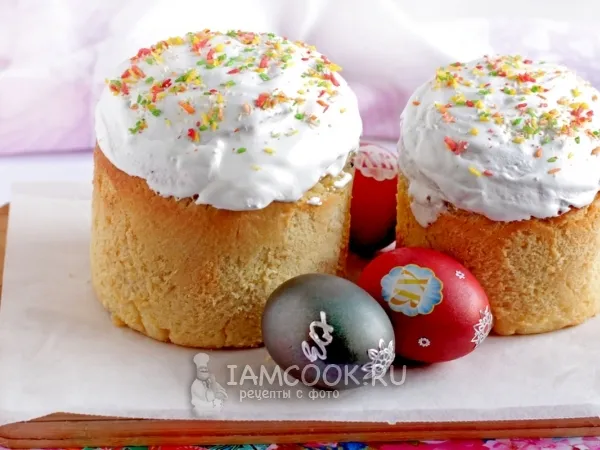 Фото блюда: Пасхальные куличи на сметане с апельсиновой цедрой и ликером