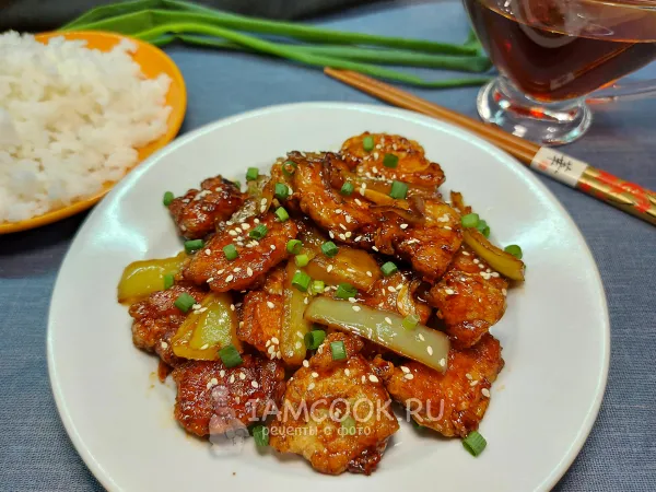 Фото блюда: Курица в устричном соусе
