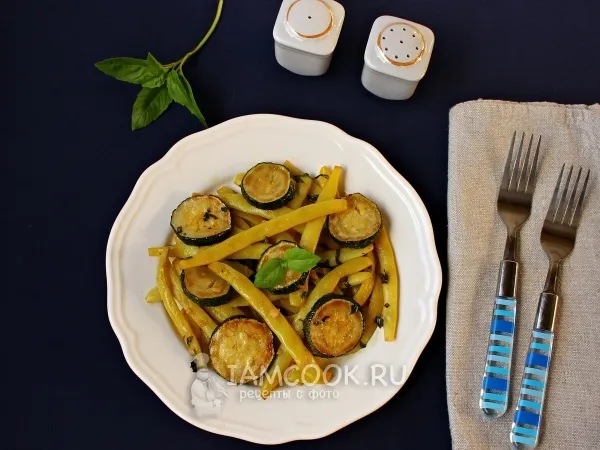 Фото блюда: Соте из кабачков и спаржевой фасоли
