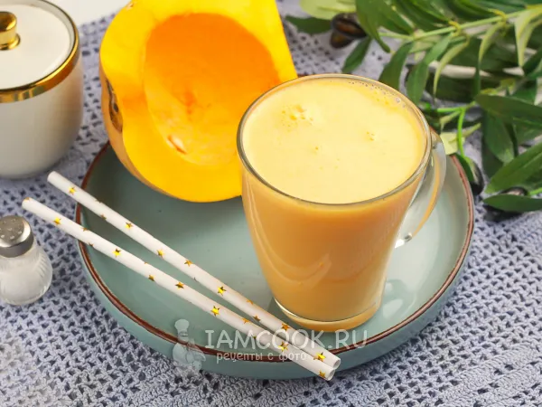 Фото блюда: Смузи из тыквы и моркови в блендере