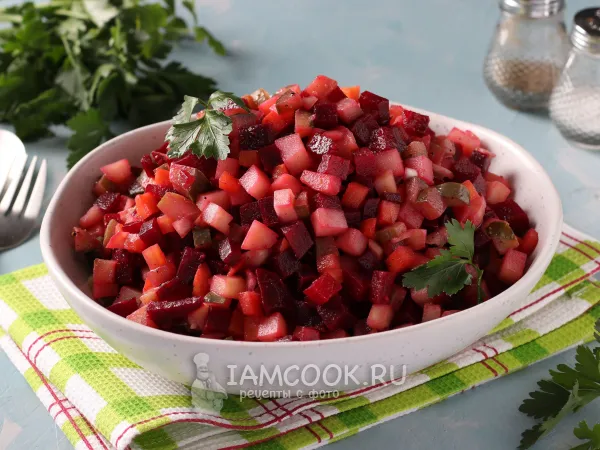 Фото блюда: Винегрет с маринованными огурцами