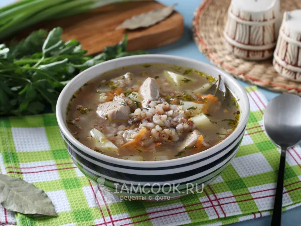 Фото блюда: Гречневый суп с индейкой