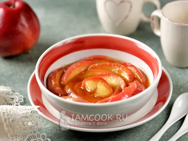 Фото блюда: Жареные яблоки с медом (на сковороде)