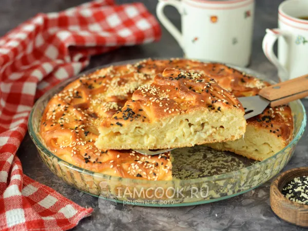 Фото блюда: Пирог с палтусом из дрожжевого теста