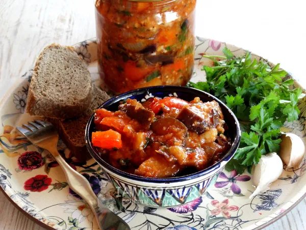 Фото блюда: Салат Аджапсандали из баклажанов на зиму