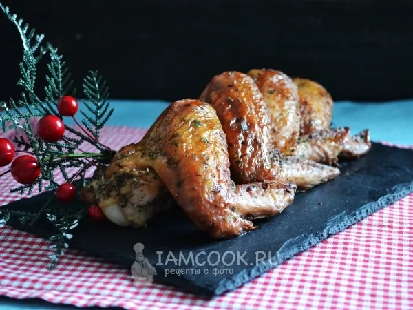 Фото блюда: Куриные крылышки на сковороде гриль