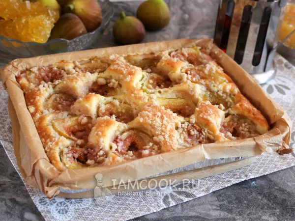 Фото блюда: Песочный пирог с инжиром