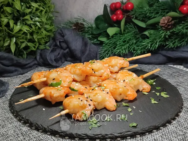Фото блюда: Креветки с соусом унаги