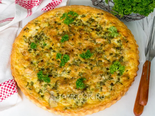 Фото блюда: Киш с рыбными консервами