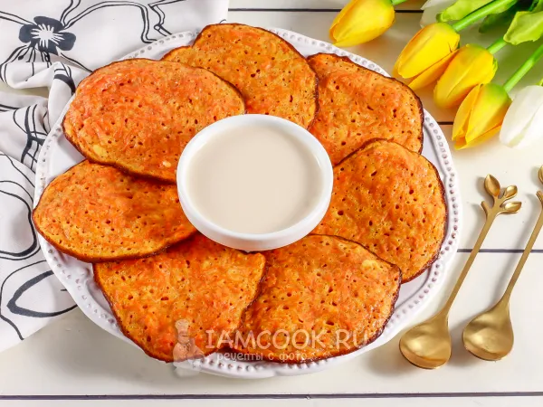 Фото блюда: Морковные оладьи в духовке