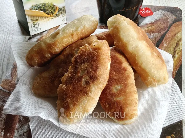 Фото блюда: Жареные пирожки на кефире с печенью