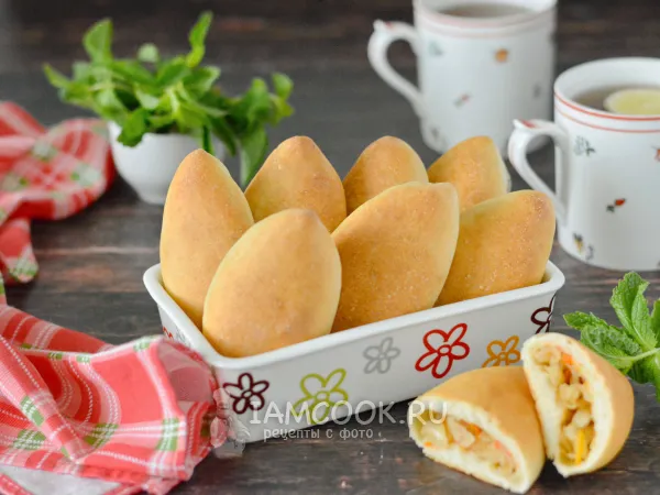 Фото блюда: Пирожки с капустой на сухом молоке