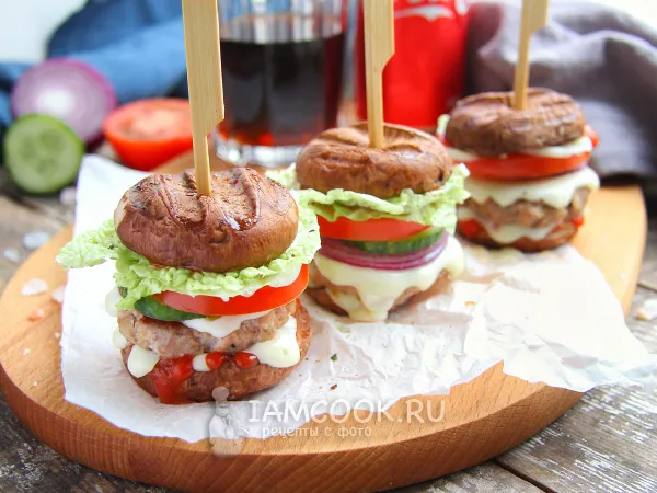 Фото блюда: Бургеры из шампиньонов