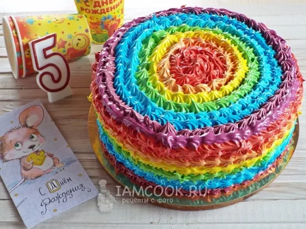 Фото блюда: Торт «Радуга»