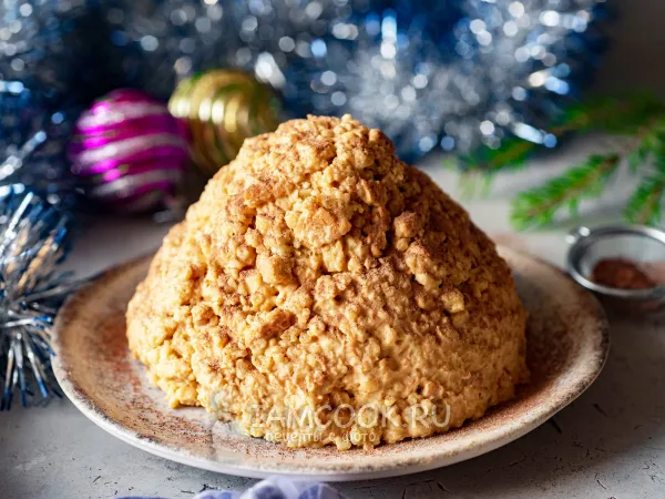 Фото блюда: Торт «Муравьиная горка» со сгущенкой (классический рецепт)