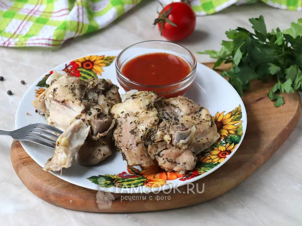 Фото блюда: Куриные бедра в пароварке