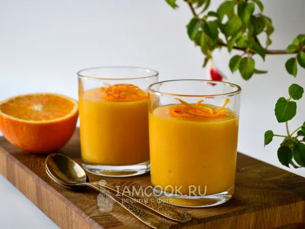 Фото блюда: Тыквенный мусс с манкой и апельсином