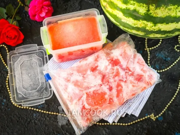 Фото блюда: Заморозка арбуза на зиму