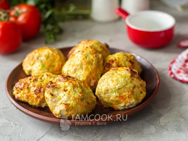 Фото блюда: Куриные котлеты с кабачком в аэрогриле