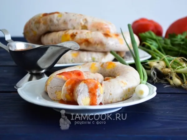 Фото блюда: Домашняя колбаса из индейки