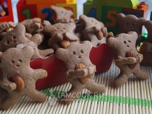 Фото блюда: Имбирное печенье «Мишка с миндалем»