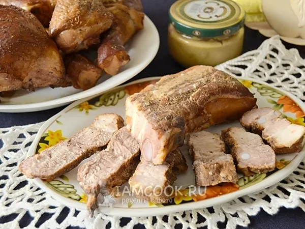 Фото блюда: Копчение мяса в домашних условиях в коптильне