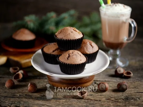 Фото блюда: Кексы с изюмом и шоколадом