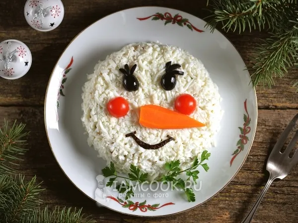 Фото блюда: Салат «Снеговик»