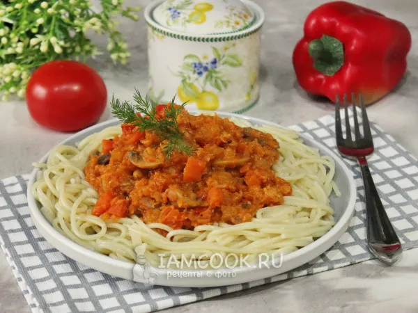 Фото блюда: Вегетарианский соус болоньезе