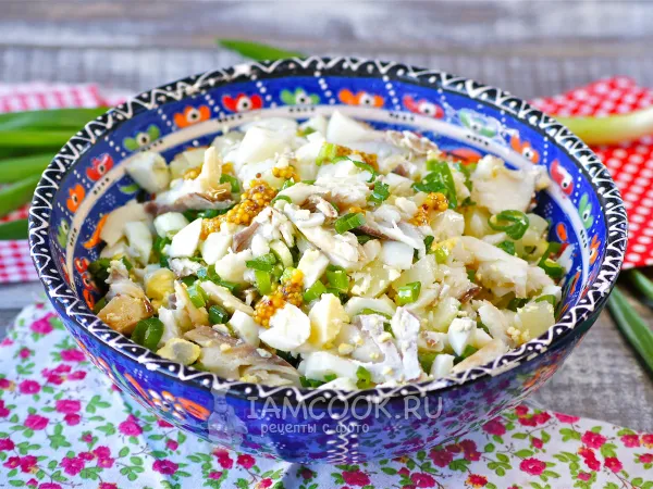 Фото блюда: Салат с копченой треской