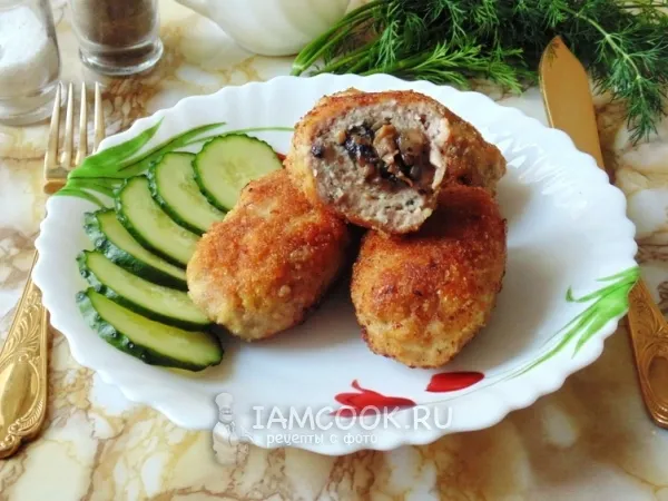 Фото блюда: Мясные зразы с грибами