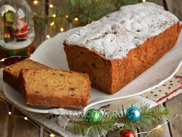Фото блюда: Рождественский кекс с цукатами