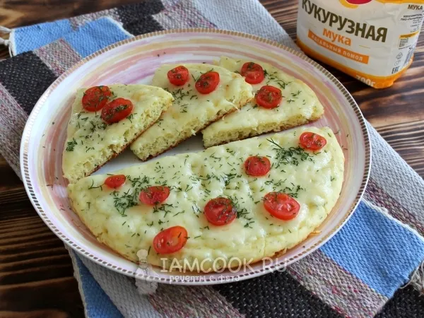 Фото блюда: Сырная лепешка (ПП) из кукурузной муки