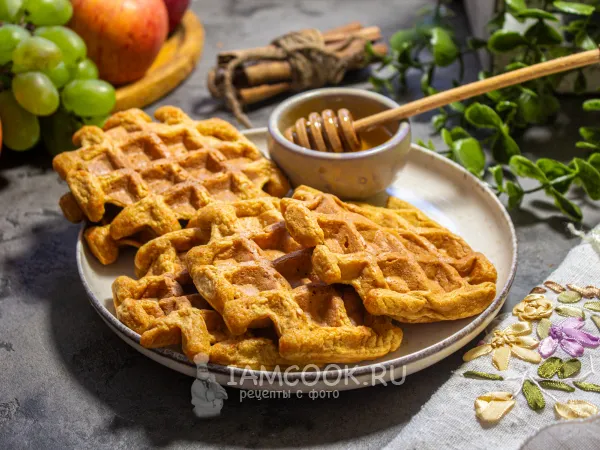 Фото блюда: Морковно-яблочные вафли