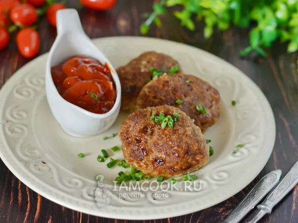 Фото блюда: Котлеты из утиного фарша в духовке