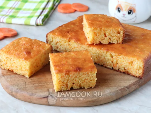 Фото блюда: Морковный манник на кефире