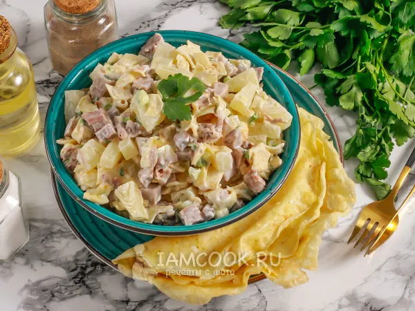 Фото блюда: Яичные блинчики для салата без крахмала (с мукой)