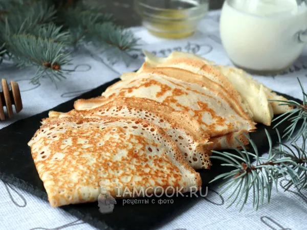 Фото блюда: Блины на минералке и кефире