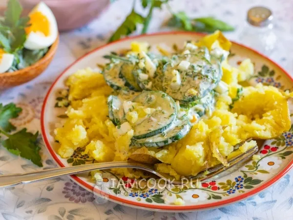 Фото блюда: Печеная картошка в мундире в микроволновке