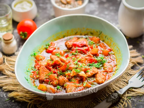 Фото блюда: Куриное филе в ананасовом соусе