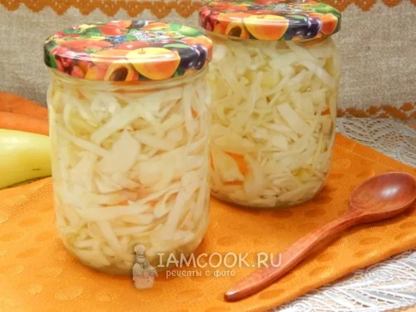 Фото блюда: Салат из капусты на зиму