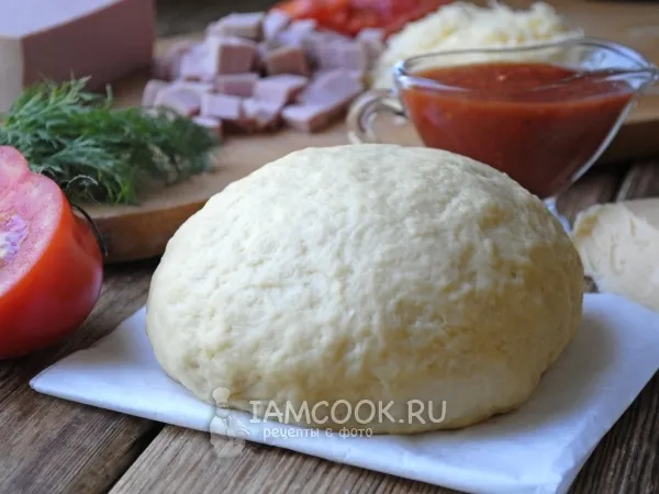 Фото блюда: Мягкое тесто для пиццы без дрожжей (+пицца)