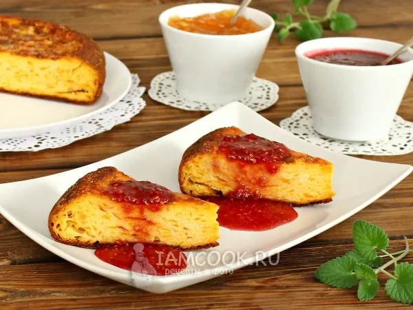 Фото блюда: Запеканка творожно-тыквенная в мультиварке