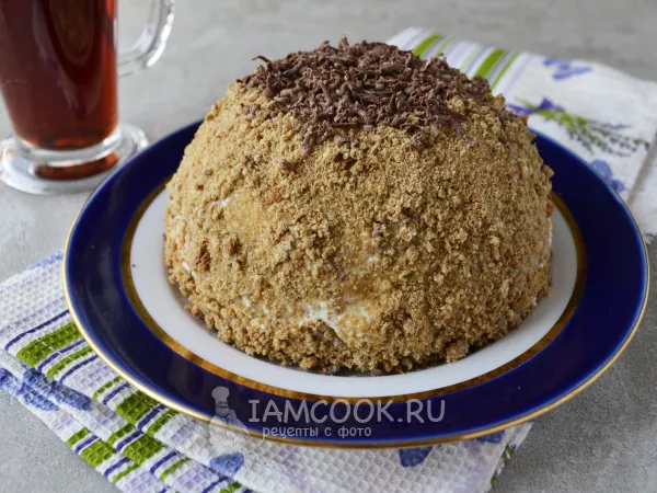 Фото блюда: Торт из овсяного печенья со сгущенкой