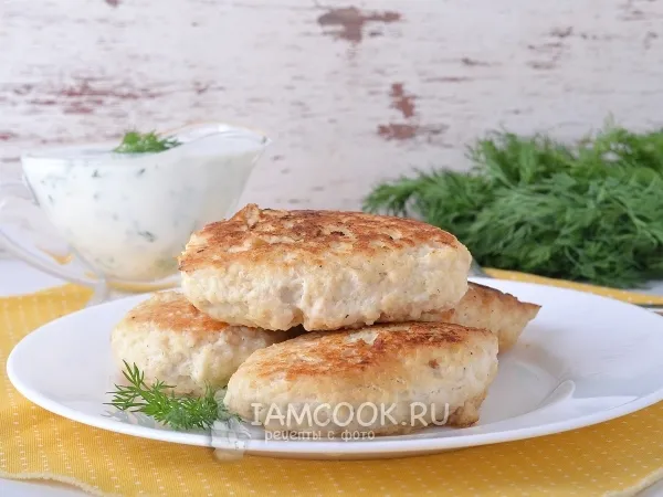 Фото блюда: Куриные котлеты с творогом по Дюкану