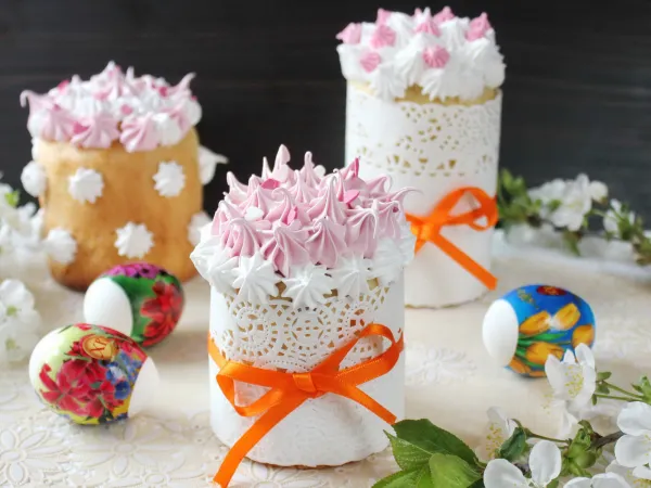 Фото блюда: Красивые куличи на Пасху