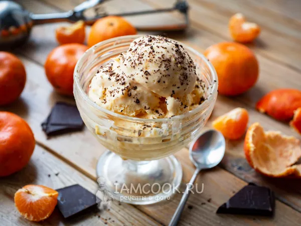 Фото блюда: Мандариновое мороженое